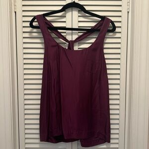 Deep purple silk J. Crew racerback tank
